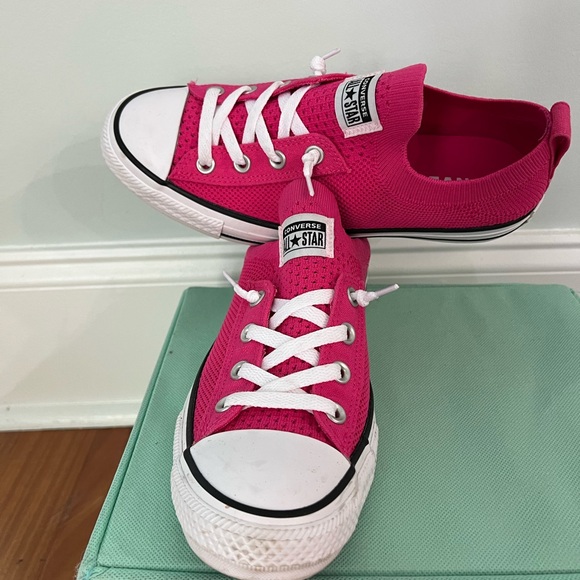 Converse Pink and White Chuck Taylor Sneakers - Picture 2 of 8